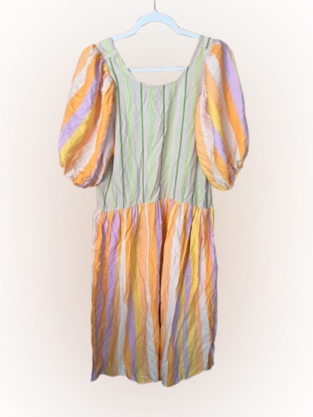 NWT Stine Goya Amelia Woven Stripe Dress in 2024 Sunset and Lime Stripe